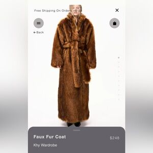 Khy Wardrobe Faux Fur Teddy Jacket in Warm Brown